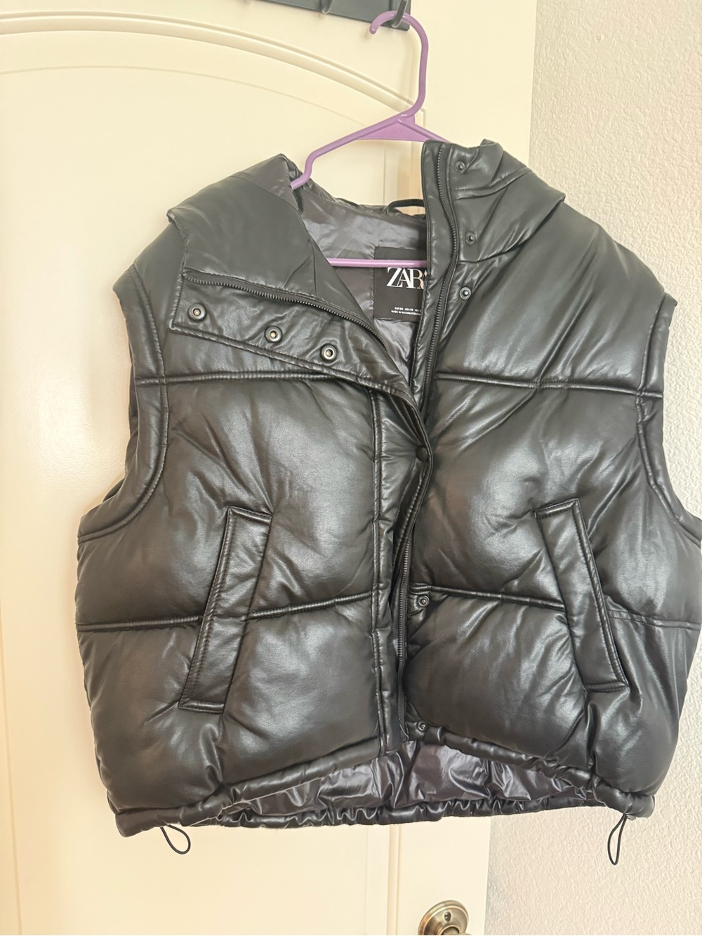 Zara Black Puffer Vest
